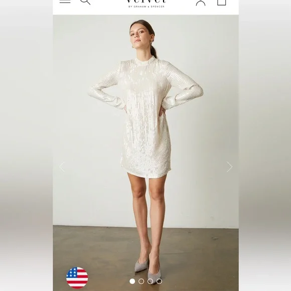 NWT Velvet by Graham & Spencer Veda Sequin Dress - Picture 2 of 15